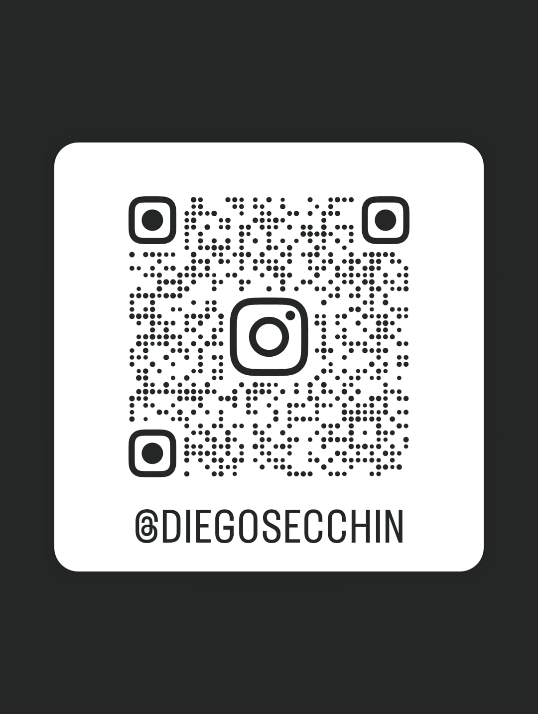 QR Code para o Instagram @diegosecchin